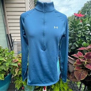 Under Armour Cold Gear Teal Quarter-Zip Top